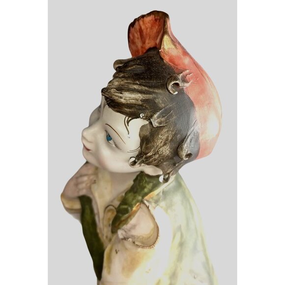 Antique Vtg Italian Girl Boy Victorian Peasant Children Capodimonte BENACCHIO 2 - Picture 13 of 16